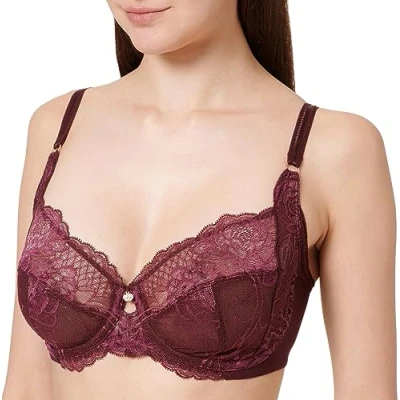 Afbeelding van Triumph Dames Wild Peony Florale W BH, Claret, 85D