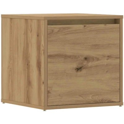 Afbeelding van vidaXL Opbergbox met lade 40,5x40x40 cm bewerkt hout artisanaal eiken