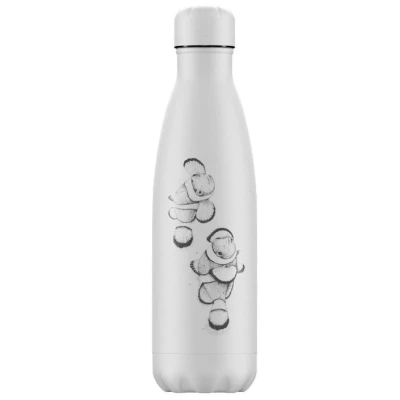 Afbeelding van Thermosfles Wit Clown Fish 500 Ml RVS Chilly&#039;s Sea Life Edition L 7 X B H 26 Cm