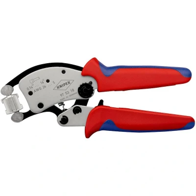 Afbeelding van Knipex twistor16 zelfinstellende krimptang voor adereindhulzen met draaibare krimpkop meer componentengrepen 0 14 16mm2 97 53 18