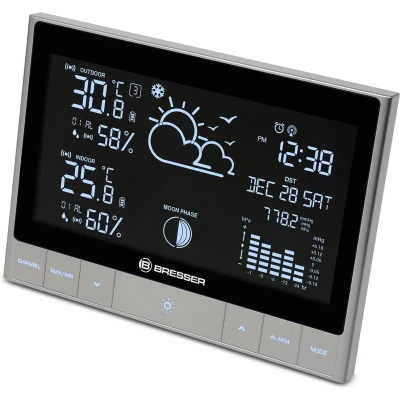 Afbeelding van Bresser Weerstation Groot LCD display Voor Binnen en Buiten