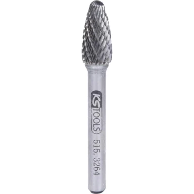 Afbeelding van KS Tools 515.3264 HM Freesstift, rondboog, vorm F, 10mm