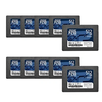 Afbeelding van Patriot P210 SATA 3 512GB SSD, interne Solid State Drive, 2,5 inch, 10 pack, hoeveelheid van P210S512G2510