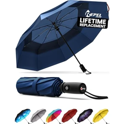 Afbeelding van Repel Umbrella Winddichte dubbele geventileerde reisparaplu met teflon coating