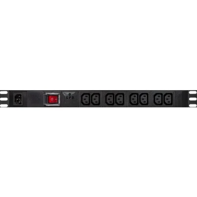 Afbeelding van LogiLink PDU8A02 energiedistributie 1U Zwart 8 AC uitgang(en)