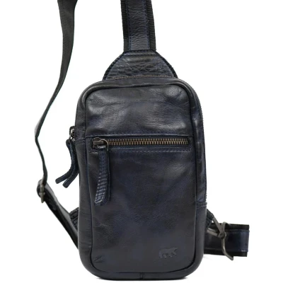 Afbeelding van Bear Design Nikki Leren Crossbodytas Blauw