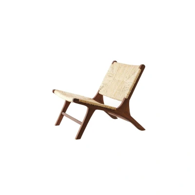Afbeelding van Light &amp; Living Stoel 78x65x69 cm PAYAN naturel+hout donker bruin