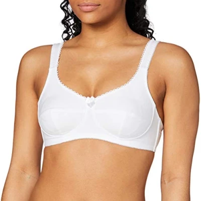 Afbeelding van Sassa Dames beugelloze beha 10884, effen, wit (wit 100), 120