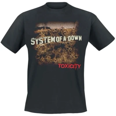 Afbeelding van System Of A Down Toxicity T shirt zwart XL 100% katoen Band merch, Bands