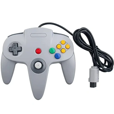 Afbeelding van OSTENT Wired Controller Gamepad Joystick Joypad voor Nintendo 64 N64 Console Video Games Kleur Grijs