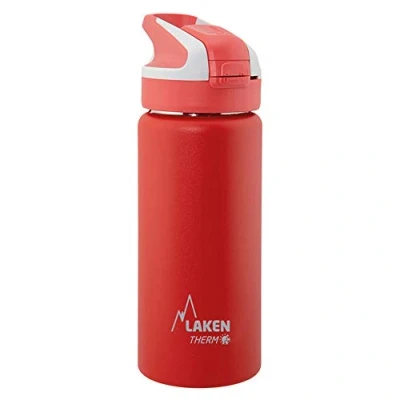 Afbeelding van Laken herbruikbare thermische fles top van roestvrij staal met automatische dop en veiligheidssluiting, 500 ml, rood