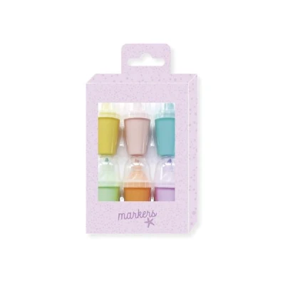 Afbeelding van Kangaro tekstmarker Beach Happy motief ijsjes 6 stuks K PM340095