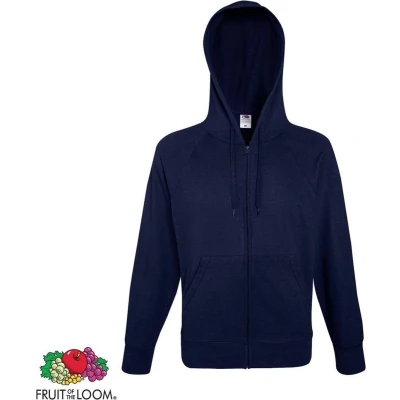 Afbeelding van Fruit of the Loom hoodie vest met rits lichtgewicht maat M (marineblauw)