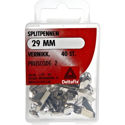 Afbeelding van Deltafix splitpen vernikkeld 29 mm din 94 40 st.