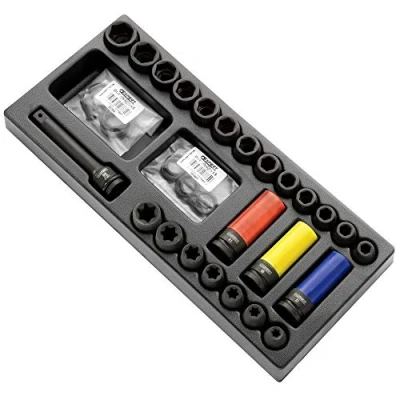 Afbeelding van EXPERT E041604 impactdoppen en accessoireset 1/2&quot; zeskant in module 26 delig