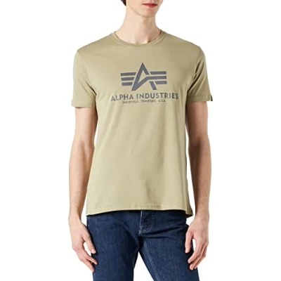 Afbeelding van Alpha Industries Tshirt print, Heren, Maat: Small, Light olive