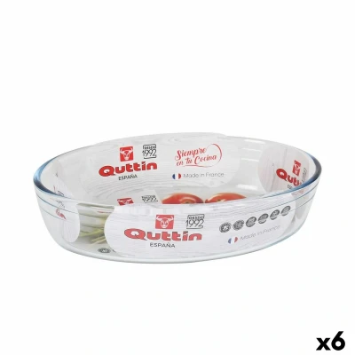Afbeelding van Ovenschaal Quttin 1,8 L Glas Ovalen 26,2 x 17,8 6,1 cm (6 Stuks)