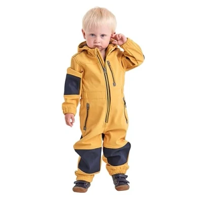 Afbeelding van first instinct by killtec FIOW 35 MNS ONPC Softshell overall met capuchon, dark Sun, 98/104, zon