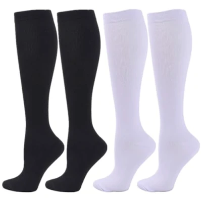 Afbeelding van Zingso compressiekousen voor dames en heren, 2/3/4/6 paar 20 25 mmHg kniekousen, sport, atletiek, oedeem, diabetes, spataderen, reizen, zwangerschap, verpleging, S/M