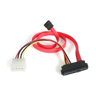 Afbeelding van StarTech.com 45 cm SAS 29 Pin naar SATA Kabel met LP4 Voeding