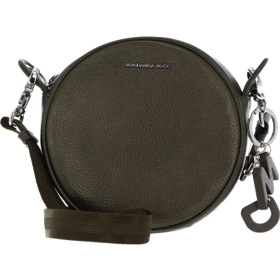 Afbeelding van MANDARINA DUCK Leren Schoudertas Mellow Lux Crossover Bag Metal Green Groene