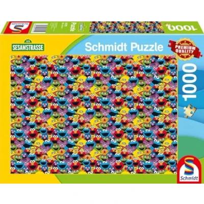 Afbeelding van Schmidt Spiele 57575 Sesamstraat, Wie, hoe, wat?, puzzel van 1000 stukjes