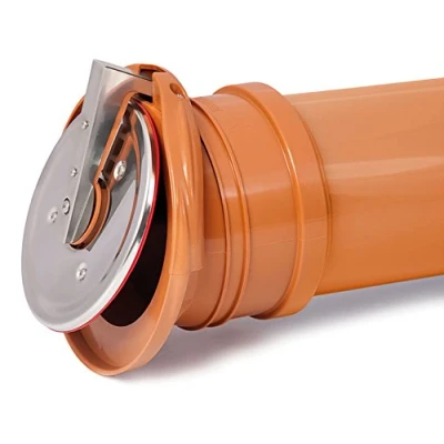 Afbeelding van PVC kunststof check klep zelf activering einde afwatering terugstuwing 110mm