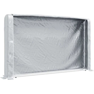 Afbeelding van Haardhoutrek met regenhoes 250x25x150 cm gegalvaniseerd staal