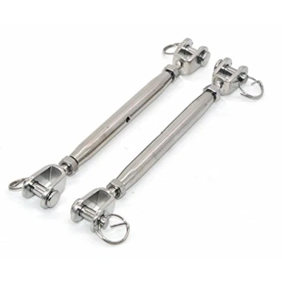 Afbeelding van Zilver 304 roestvrij staal Europese stijl M8 spanschroef draad touw spanner 2 stuks