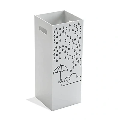Afbeelding van Versa Clouds Paraplubak voor Inkomhal, Slaapkamer of Zaal, Moderne parapluhouder, Afmetingen (H x B H) 53 21 cm, MDF Hout, Kleur Wit en grijs