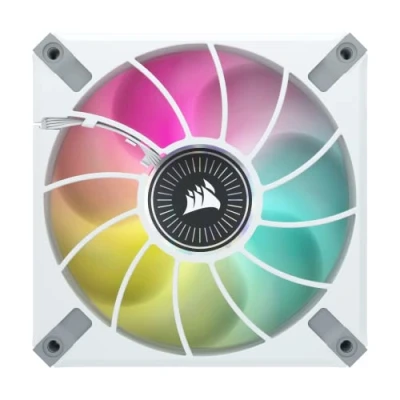 Afbeelding van CORSAIR ML120 RGB ELITE, 120 mm fan met magnetische levitatie en AirGuide, set van 3 Lighting Node CORE Wit frame
