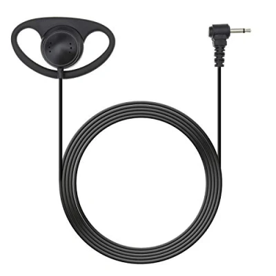Afbeelding van the Lord of Tools D Vorm Oorhaak Oortje 3.5MM 1 Pin Plug Connector Luister Alleen Zachte Rubber Headset Geen Microfoon voor Twee Manier Radio&#039;s