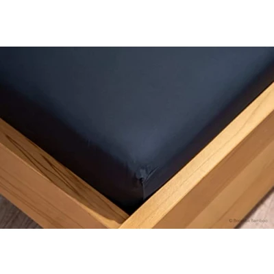 Afbeelding van Boomba Bamboo Premium Hoeslaken 400TC Donker blauw 100% natuurlijk bamboe 200x210x35