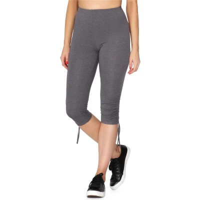 Afbeelding van Merry Style Dames Leggings Sport Vrijetijdsbroek ¾ Lang Katoen Donker gemêleerd M MS MS10 380 LE