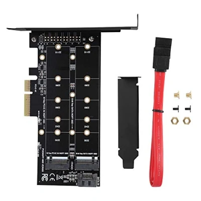 Afbeelding van PCI Adapter Card, E 4X naar M.2 NVMe SSD NGFF Card met WIN7/WIN8/WIN8.1/WIN10, Extender Riser B key + M Expansion Dual Interface