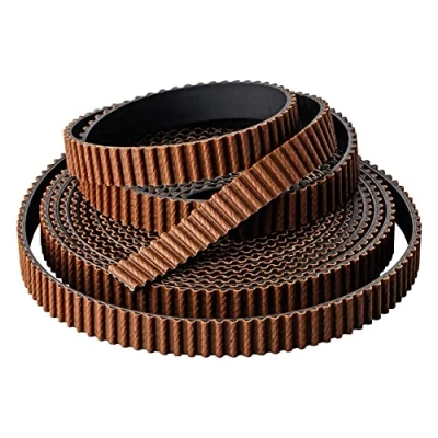 Afbeelding van Turmberg3D GT2 tandriem 2m x 6mm trekstreng van glasvezel slijtvast bruin nylon tandoppervlak 3D printer