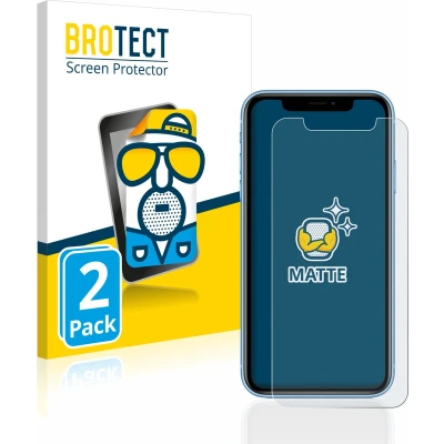 Afbeelding van BROTECT (2 Stuks) Antireflecterende Beschermfolie voor Apple iPhone XR / 11 Anti Glare Screen Protector, Mat, Ontspiegelend