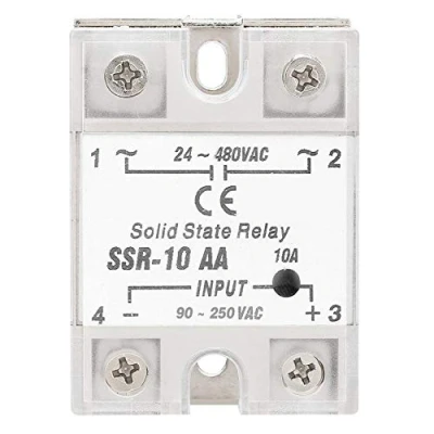 Afbeelding van Halfgeleiderrelais 10A Driefasig SSR AC Ingang 90 250V Uitgang 24 480V