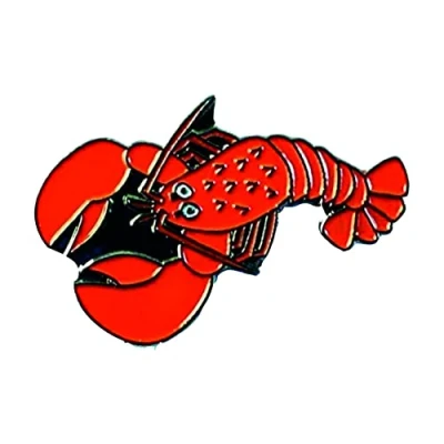 Afbeelding van Metalen Emaille Pin Badge Broche Rode Kreeft (Nemo : Jaques Larry Sebastian)