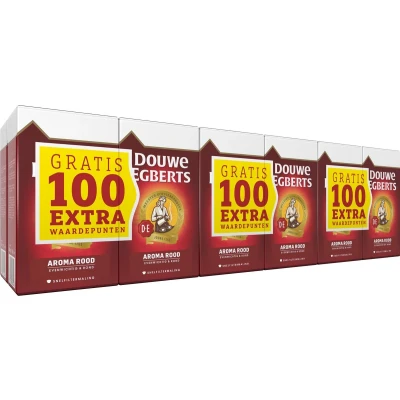Afbeelding van Douwe Egberts Aroma Rood Filterkoffie Dubbelpak 6 x 1000 gram