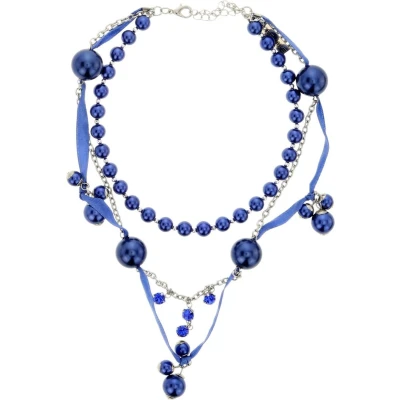 Afbeelding van Behave Blauwe parel choker