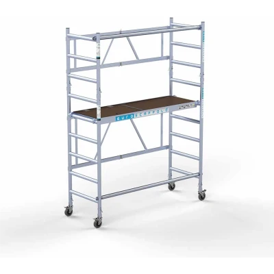 Afbeelding van Kamersteiger Euroscaffold L190xB75 4m werkhoogte (verstelbare wielen)