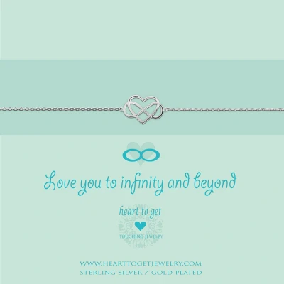 Afbeelding van Heart to get B188IHE13S Love you to... Armband