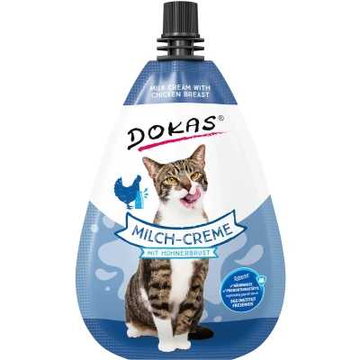 Afbeelding van 80g Dokas melkcrème met kipfilet kattensnacks