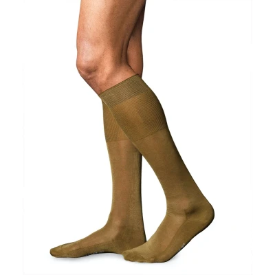 Afbeelding van FALKE No. 9 Pure Fil d Ecosse heren kniekousen geel (brass) Maat: 43 44