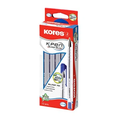 Afbeelding van Kores wegwerp balpen K PEN Super Slide K11, blauw