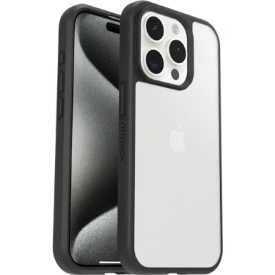 Afbeelding van Otterbox React Apple iPhone 15 Pro Back Cover Transparant/Zwart
