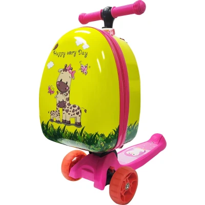 Afbeelding van Jupix RollyRol Giffy kinderstep met koffer 3 wielen kinderkoffer step meisje het perfecte cadeau!