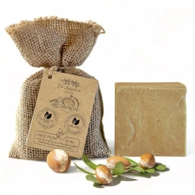 Afbeelding van Organisch Natuurlijk Vegan Traditioneel Handgemaakt Antiek Argan Zeep Anti Aging voor dames en heren, rimpel Geen Chemicaliën, Pure Natuurlijke Zeep!