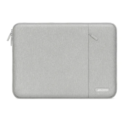 Afbeelding van MOSISO Laptop Hoes Tas Compatibel met 13 13,3 inch MacBook Pro, Air, Notebook Computer, Polyester Verticaal Case Cover Zak, Grijs